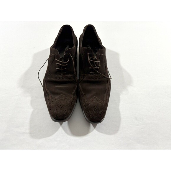 PRADA Authentic Brown Suede Derby Moro Dress Lace Shoes Wingtip Designer Sz 8 main image 7